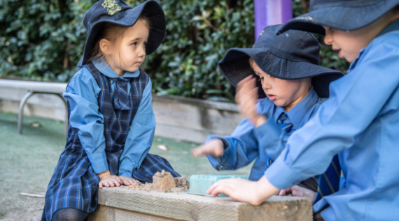 children outside playing